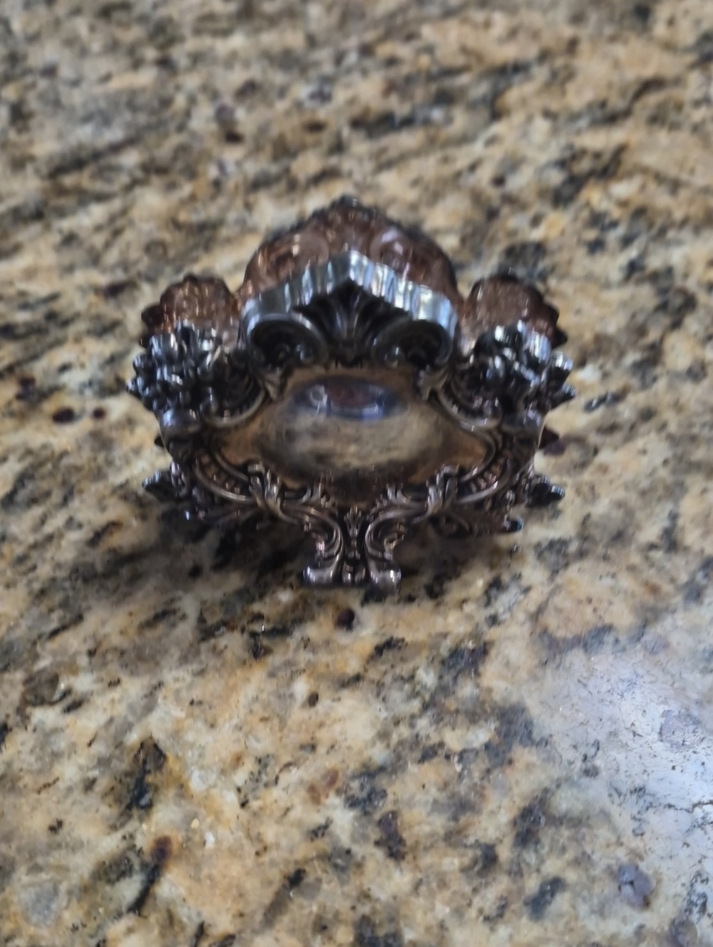 Vintage Sterlung Silver Topazio Napkin Holder